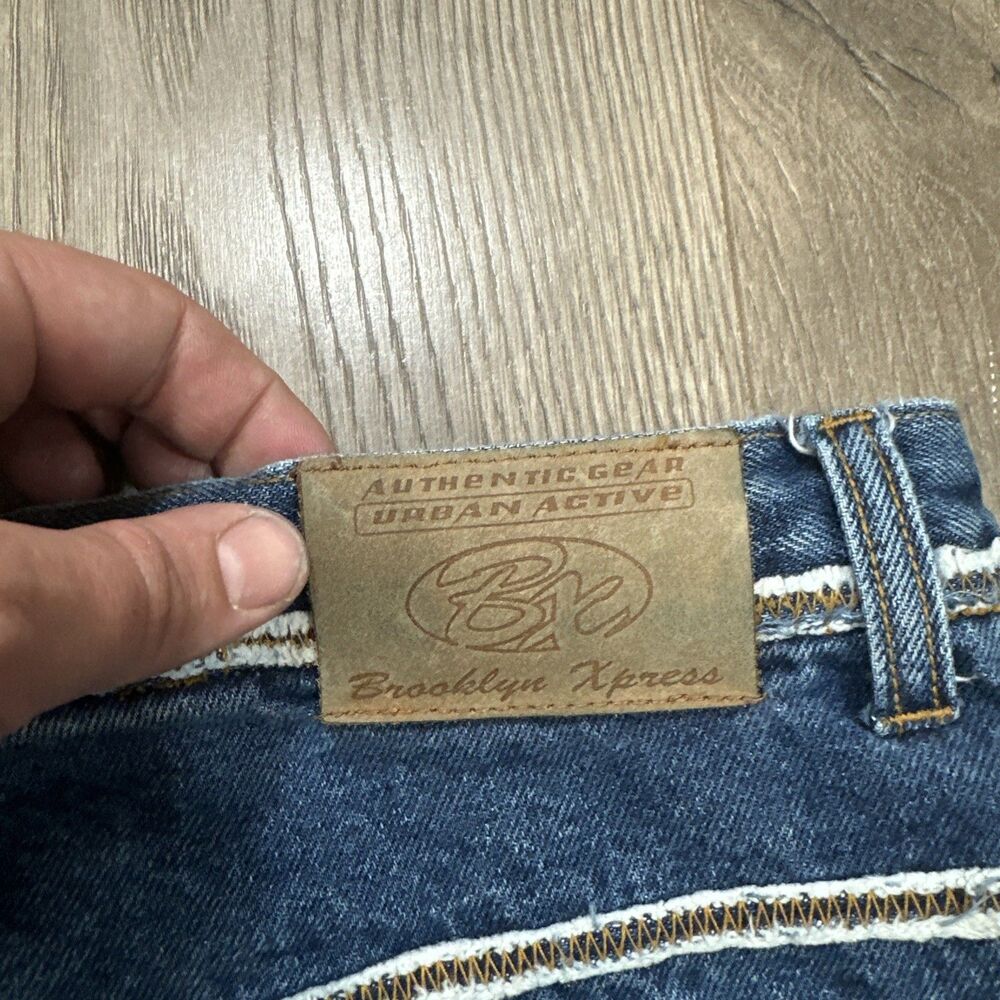 Brooklyn Express Jeans Patchwork Loose Fit Baggy … - image 4